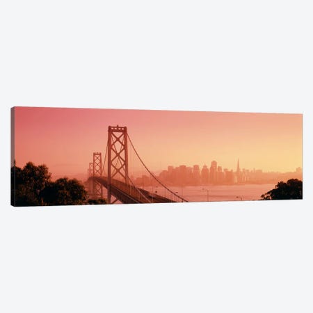 Bay BridgeSkyline, City, San Francisco, California, USA Canvas Print #PIM651} by Panoramic Images Canvas Art Print
