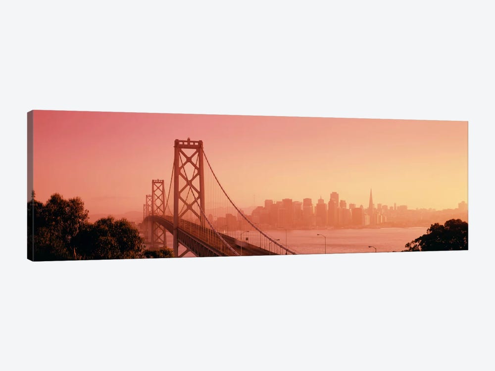 Bay BridgeSkyline, City, San Francisco, California, USA by Panoramic Images 1-piece Canvas Artwork