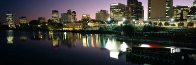 City lit up at nightNewark, New Jersey, USA by Panoramic Images canvas print