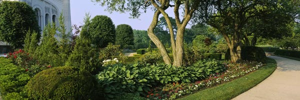 Garden Landscape, Baha'i House Of Worship, Wilmette, New Trier Township, Cook County, Illinois, USA