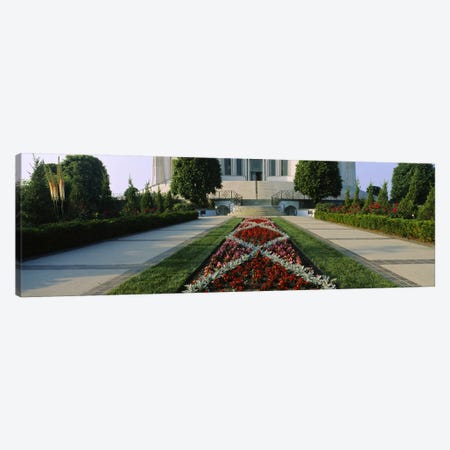 Formal Garden At Main Entrance, Baha'i House Of Worship, Wilmette, New Trier Township, Chicago, Cook County, Illinois, USA Canvas Print #PIM6535} by Panoramic Images Art Print