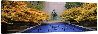 Fountain in a gardenFountain of The Great Lakes, Art Institute of Chicago, Chicago, Cook County, Illinois, USA Canvas Art Print - Garden & Floral Landscape Art