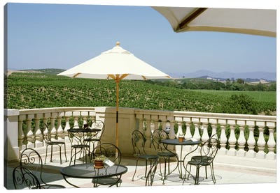 Vineyards Terrace at Winery Napa Valley CA USA Canvas Art Print - Vineyard Art