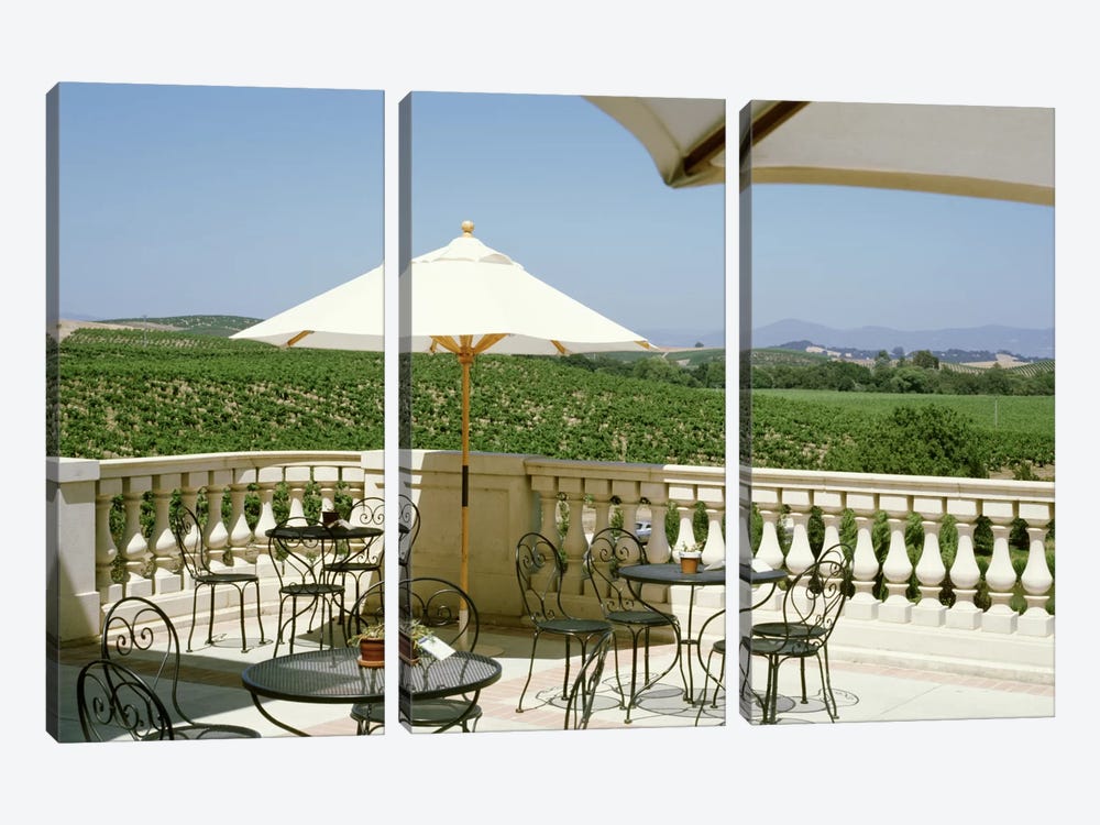 Vineyards Terrace at Winery Napa Valley CA USA by Panoramic Images 3-piece Canvas Art
