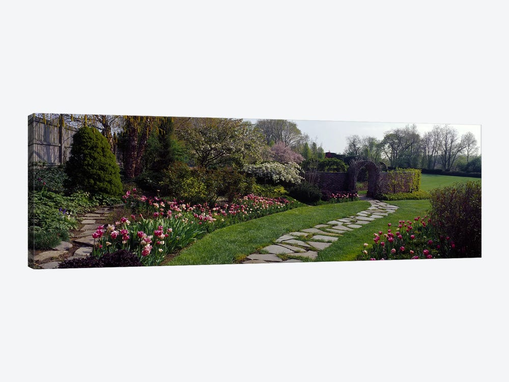 Flowers in a garden, Ladew Topiary Gardens, Monkton, Baltimore County, Maryland, USA by Panoramic Images 1-piece Canvas Wall Art