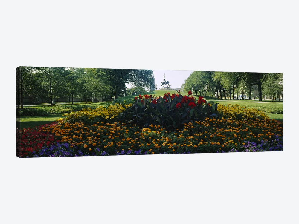 Flowers in a park, Grant Park, Chicago, Cook County, Illinois, USA by Panoramic Images 1-piece Art Print