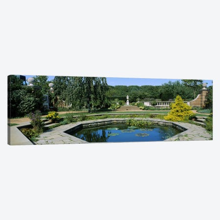 Garden Pond, English Walled Garden, Chicago Botanic Garden, Glencoe, Cook County, Illinois, USA Canvas Print #PIM6548} by Panoramic Images Canvas Print