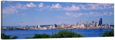 Puget SoundCity Skyline, Seattle, Washington State, USA Canvas Art Print - Seattle Skylines