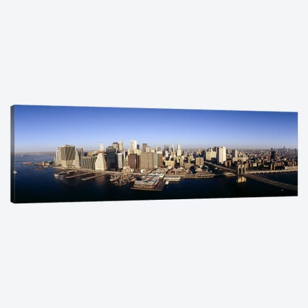 Aerial view of a cityscape, Manhattan, New York City, New York State, USA Canvas Print #PIM6551} by Panoramic Images Canvas Wall Art