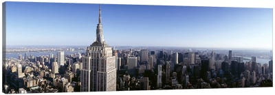 Aerial view of a cityscape, Empire State Building, Manhattan, New York City, New York State, USA Canvas Art Print - Empire State Building