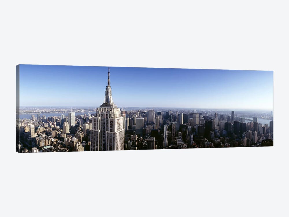Aerial view of a cityscape, Empire State Building, Manhattan, New York City, New York State, USA by Panoramic Images 1-piece Canvas Artwork