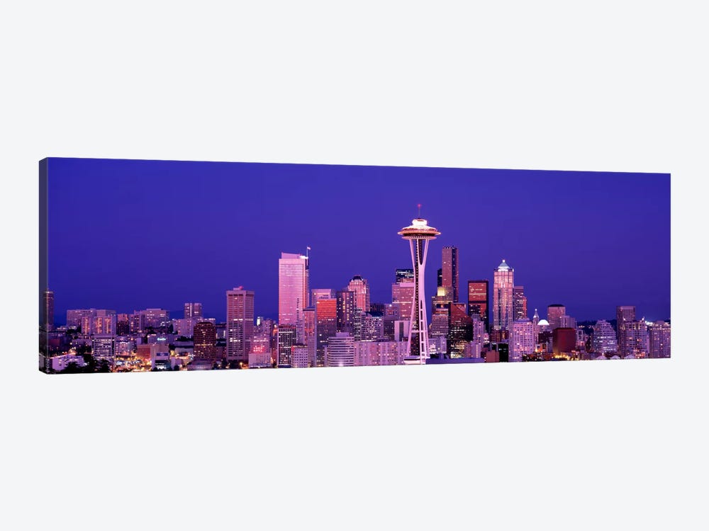 USAWashington, Seattle, night by Panoramic Images 1-piece Canvas Wall Art