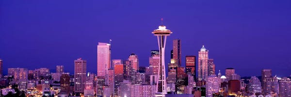 USAWashington, Seattle, night