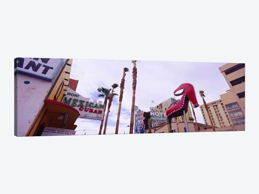 Low angle view of a sculpture of a high heel, Fremont Street, Las Vegas, Clark County, Nevada, USA by Panoramic Images 1-piece Canvas Art Print