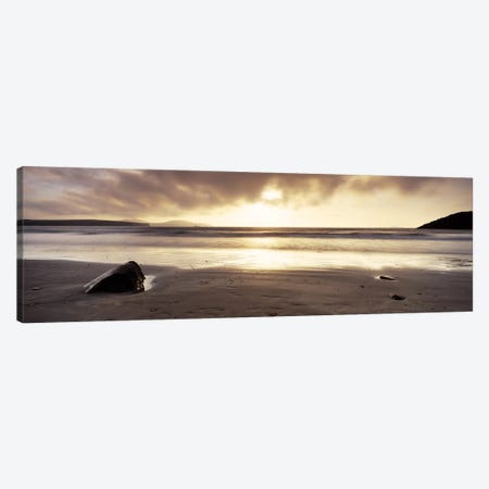 Seascape Sunset, Pembrokeshire, Wales, United Kingdom Canvas Print #PIM6579} by Panoramic Images Canvas Art