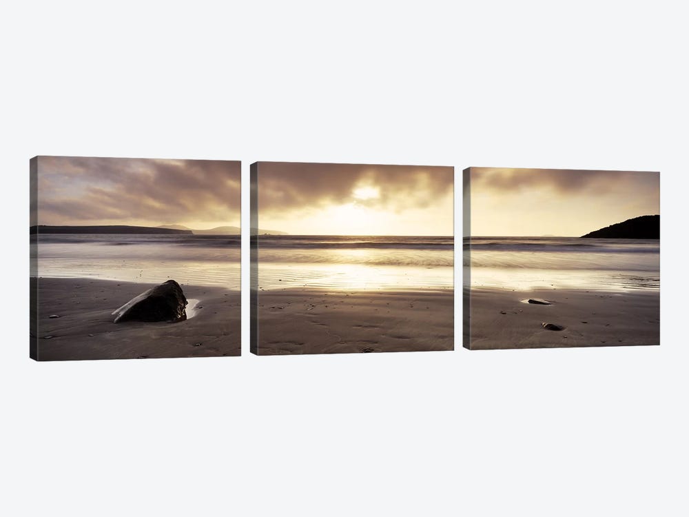 Seascape Sunset, Pembrokeshire, Wales, United Kingdom by Panoramic Images 3-piece Canvas Art