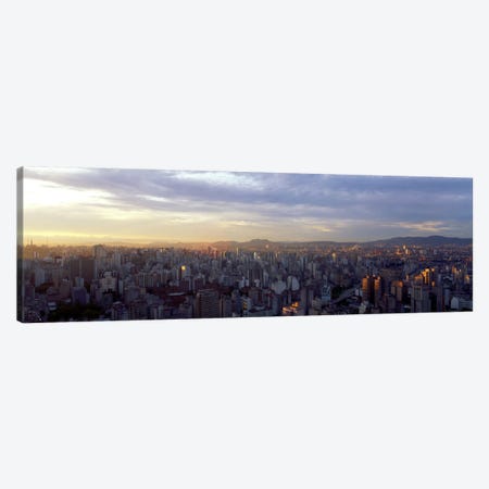 High-Angle View Of City Centre, Sao Paulo, Brazil Canvas Print #PIM657} by Panoramic Images Canvas Artwork