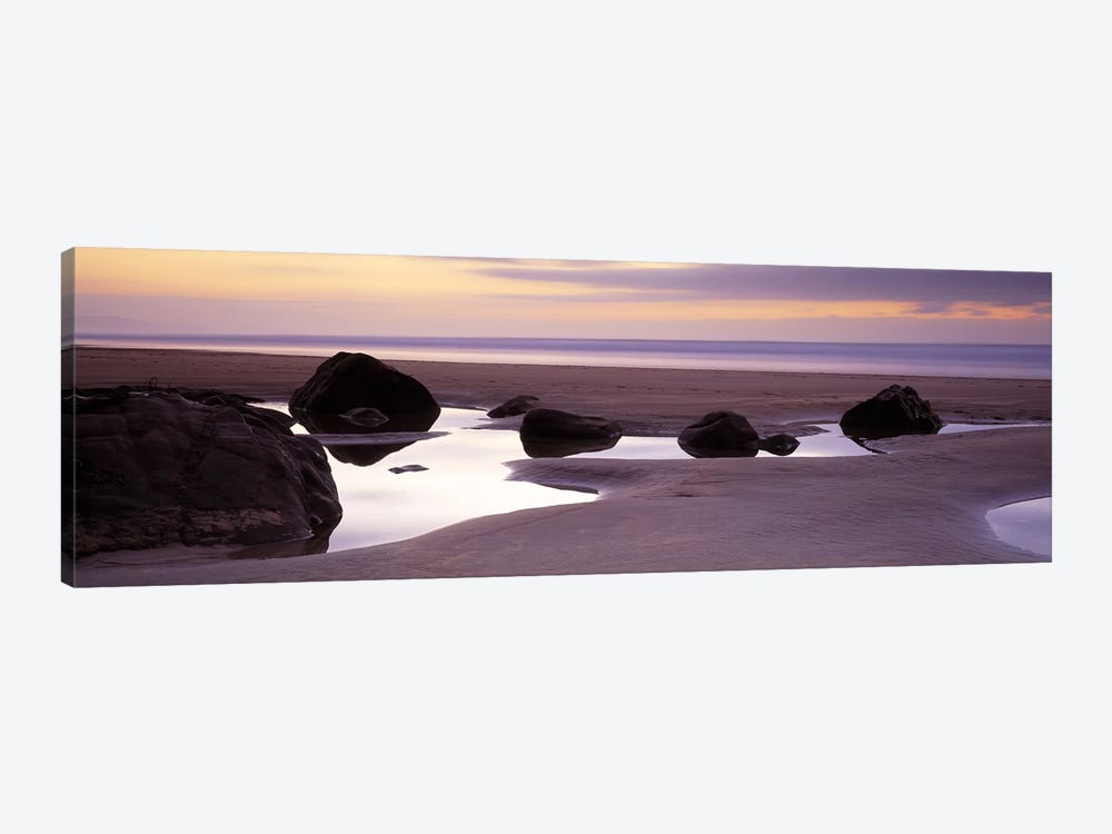 Rocks on the beachSandymouth Bay, Bude, Cornwall, England by Panoramic Images 1-piece Canvas Art Print