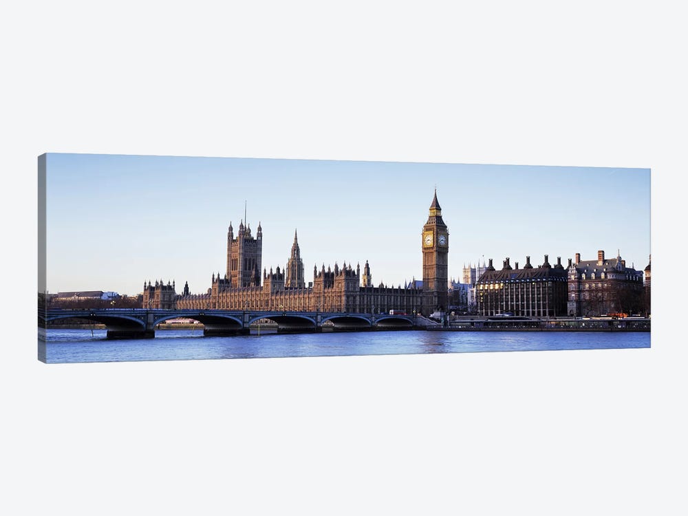 Government Buildings Along The River Thames, London, Engla - Art Print