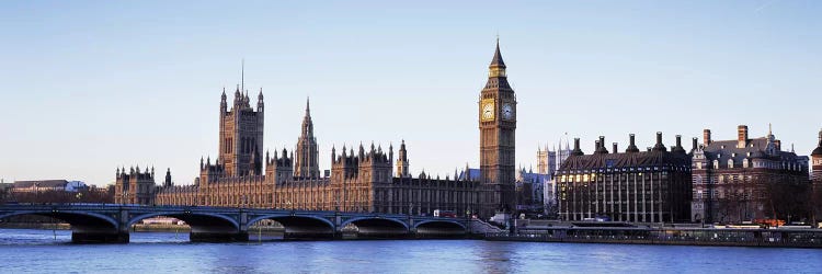 Government Buildings Along The River Thames, London, England, United Kingdom