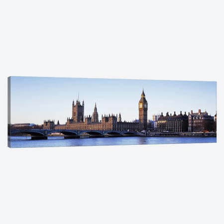 Government Buildings Along The River Thames, London, England, United Kingdom Canvas Print #PIM6592} by Panoramic Images Canvas Wall Art