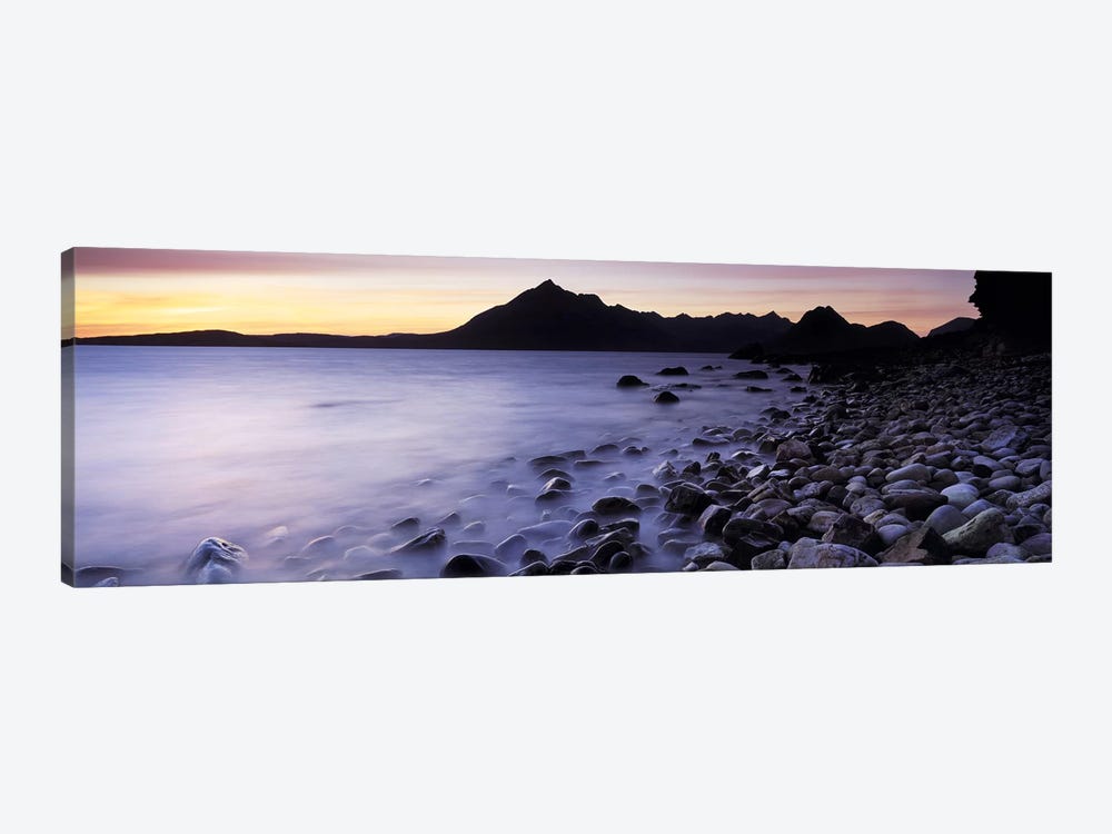 Rocks on the beach, Elgol Beach, Elgol, looking towards Cuillin Hills, Isle Of Skye, Scotland by Panoramic Images 1-piece Canvas Art Print