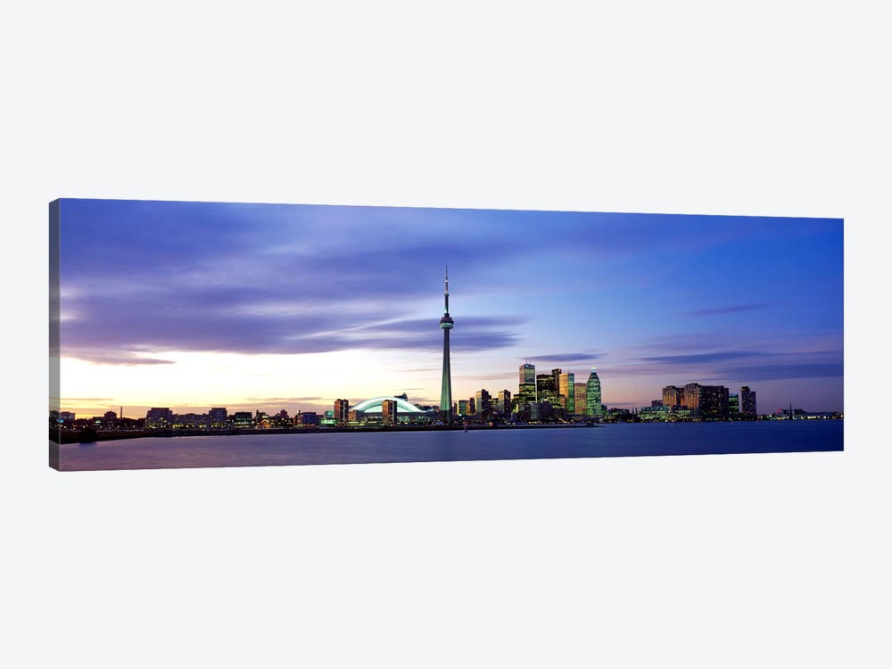 Skyline At Dusk, Toronto, Ontario, Canada by Panoramic Images 1-piece Canvas Art Print