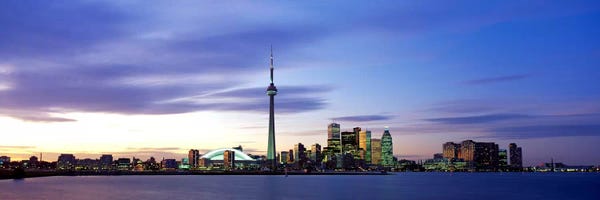 Skyline At Dusk, Toronto, Ontario, Canada