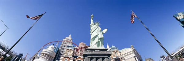Nevada: Low angle view of a statue, Replica Statue Of Liberty, Las Vegas, Clark County, Nevada, USA by Panoramic Images