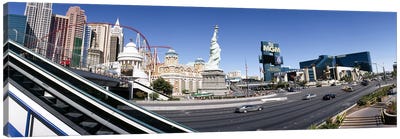 Buildings in a city, New York New York Hotel, MGM Casino, The Strip, Las Vegas, Clark County, Nevada, USA Canvas Art Print - City Street Art
