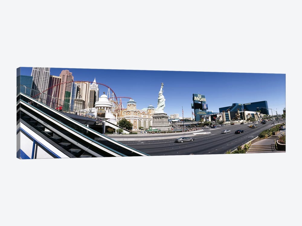 Buildings in a city, New York New York Hotel, MGM Casino, The Strip, Las Vegas, Clark County, Nevada, USA by Panoramic Images 1-piece Canvas Art Print