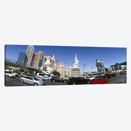 Traffic On The Strip With New York-New York & MGM Grand In The Background, Las Vegas, Clark County, Nevada, USA Canvas Print #PIM6610} by Panoramic Images Art Print