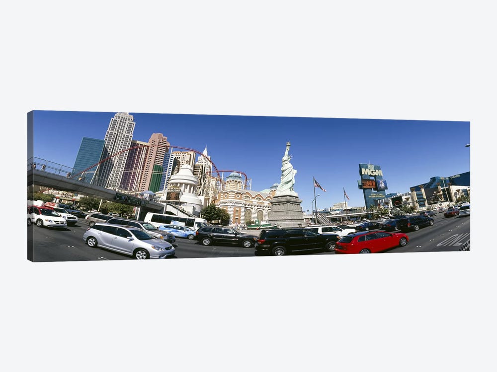 Traffic On The Strip With New York-New York & MGM Grand In The Background, Las Vegas, Clark County, Nevada, USA by Panoramic Images 1-piece Art Print