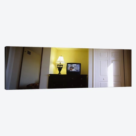 Television and lamp in a hotel room, Las Vegas, Clark County, Nevada, USA Canvas Print #PIM6629} by Panoramic Images Canvas Wall Art