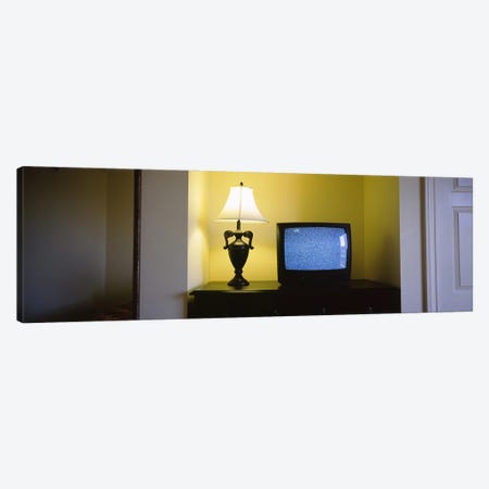 Television and lamp in a hotel room, Las Vegas, Clark County, Nevada, USA #2 Canvas Print #PIM6630} by Panoramic Images Canvas Art Print