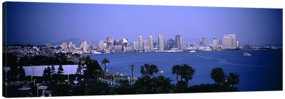 City at the waterfront, San Diego, San Diego Bay, San Diego County, California, USA #2 Canvas Art Print - San Diego Art
