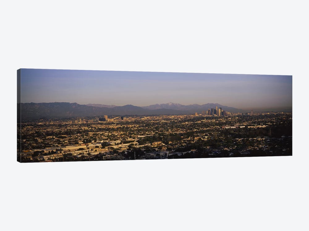 Buildings in a city, Hollywood, San Gabriel Mountains, City Of Los Angeles, Los Angeles County, California, USA #2 by Panoramic Images 1-piece Canvas Print