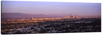 Buildings in a city, Hollywood, San Gabriel Mountains, City Of Los Angeles, Los Angeles County, California, USA #3 Canvas Art Print - Hollywood Art