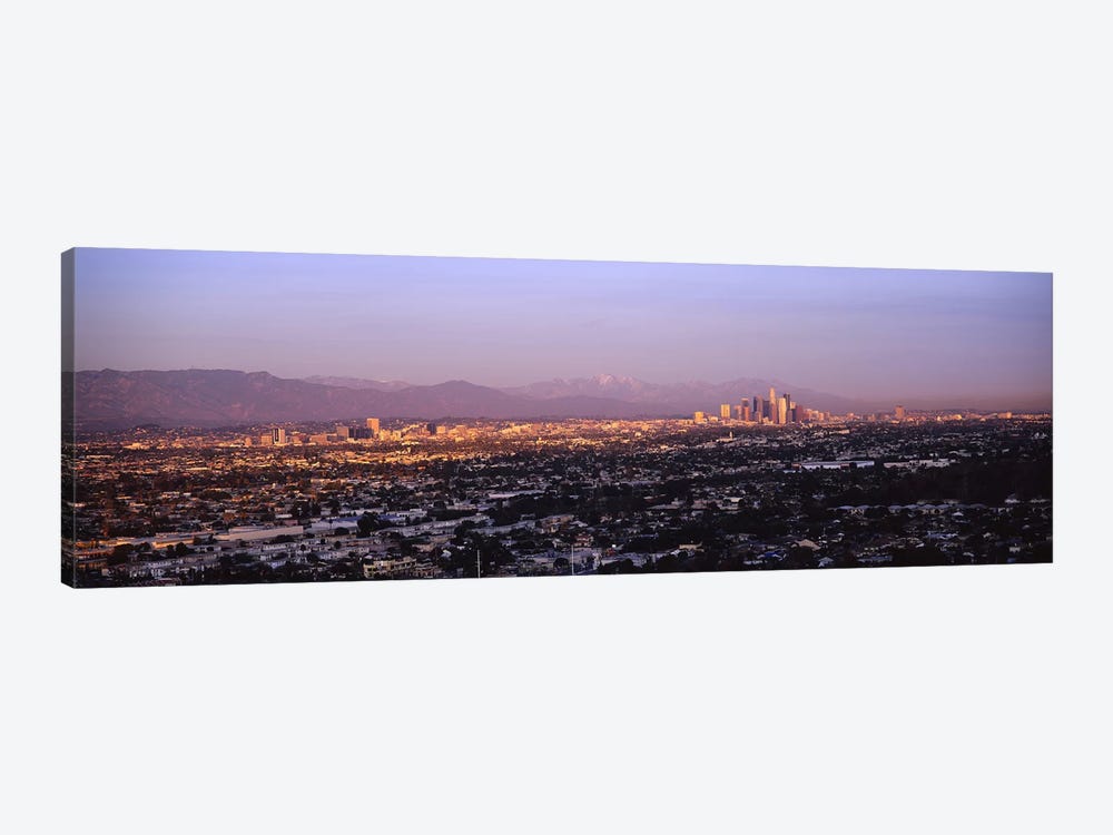 Buildings in a city, Hollywood, San Gabriel Mountains, City Of Los Angeles, Los Angeles County, California, USA #3 by Panoramic Images 1-piece Canvas Art