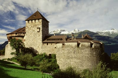 The Castle in Vaduz Lichtenstein by Panoramic Images metal wall art