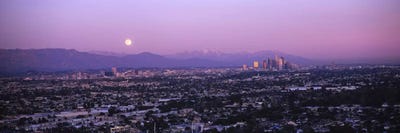 Buildings in a city, Hollywood, San Gabriel Mountains, City Of Los Angeles, Los Angeles County, California, USA #4 by Panoramic Images framed canvas print