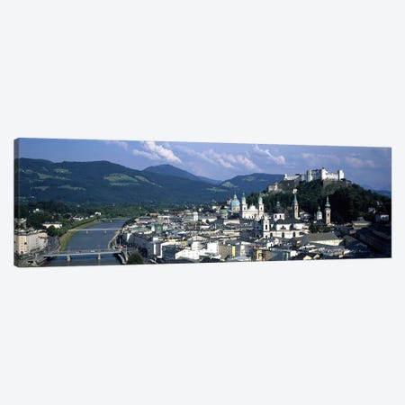 High-Angle View Of Altstadt, Salzburg, Austria Canvas Print #PIM6647} by Panoramic Images Art Print