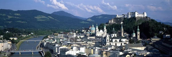 Austria: High-Angle View Of Altstadt, Salzburg, Austria by Panoramic Images