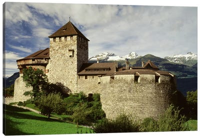 The Castle in Vaduz Lichtenstein Canvas Art Print - Castle & Palace Art