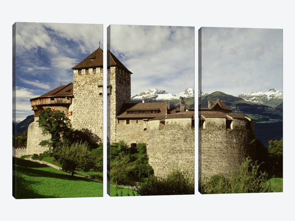 The Castle in Vaduz Lichtenstein by Panoramic Images 3-piece Canvas Artwork