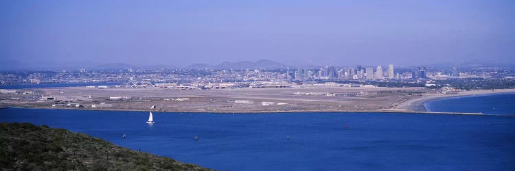 High angle view of a coastline, Coronado, San Diego, San Diego Bay, San Diego County, California, USA