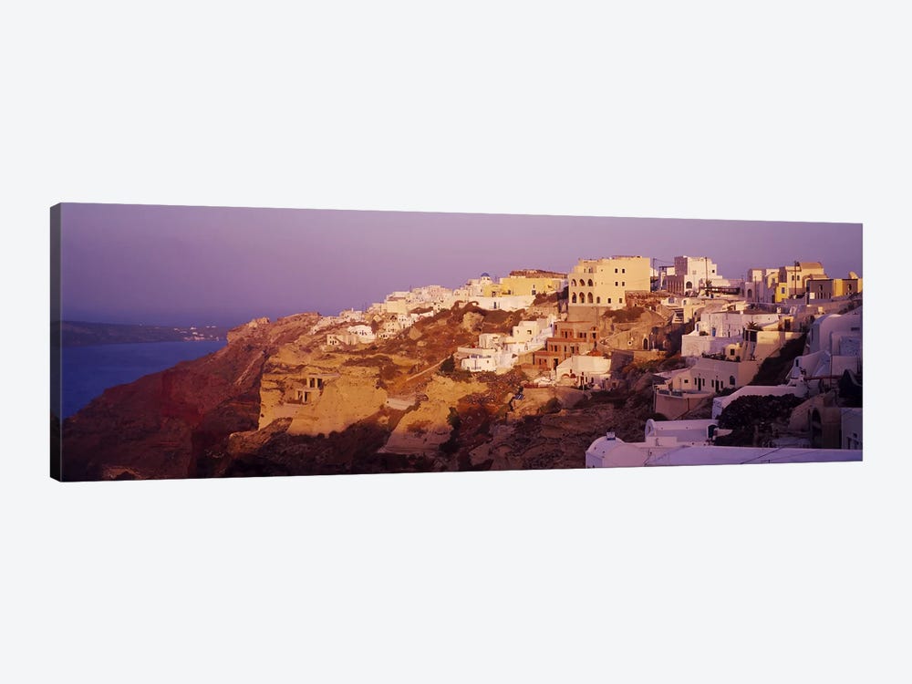 Town on a cliff, Santorini, Greece by Panoramic Images 1-piece Art Print