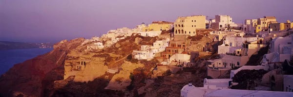 Cliffs: Town on a cliff, Santorini, Greece by Panoramic Images