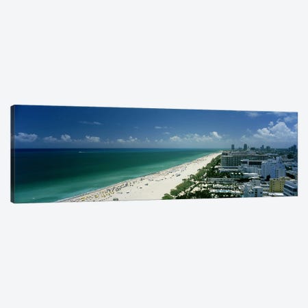 City at the beachfront, South Beach, Miami Beach, Florida, USA Canvas Print #PIM6679} by Panoramic Images Canvas Art Print