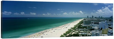 City at the beachfront, South Beach, Miami Beach, Florida, USA Canvas Art Print - Miami Beach